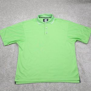 FootJoy Prodry Superlite Polo Shirt Mens Large Green Polyester Golf S/S Pullover